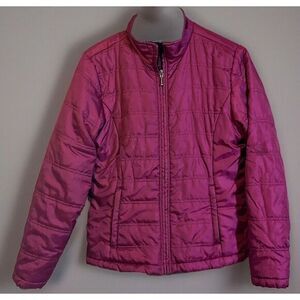 LL Bean Ladies Misses Med Puffy Lined‎ Jacket Great Color